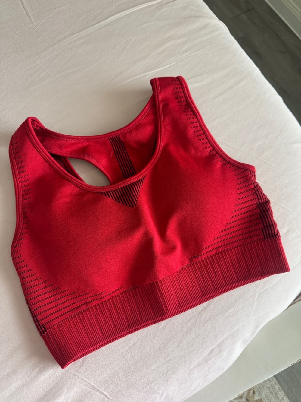 Red Seamless Sports Bra - Women's Active Support